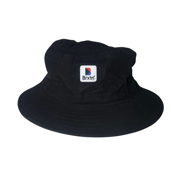 Brixton Other - BRIXTON Bucket Hat Black Cotton Blend Streetwear Casual Style Medium